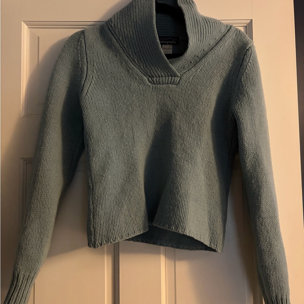 Patagonia Women's Teal Cowl Neck Sweater